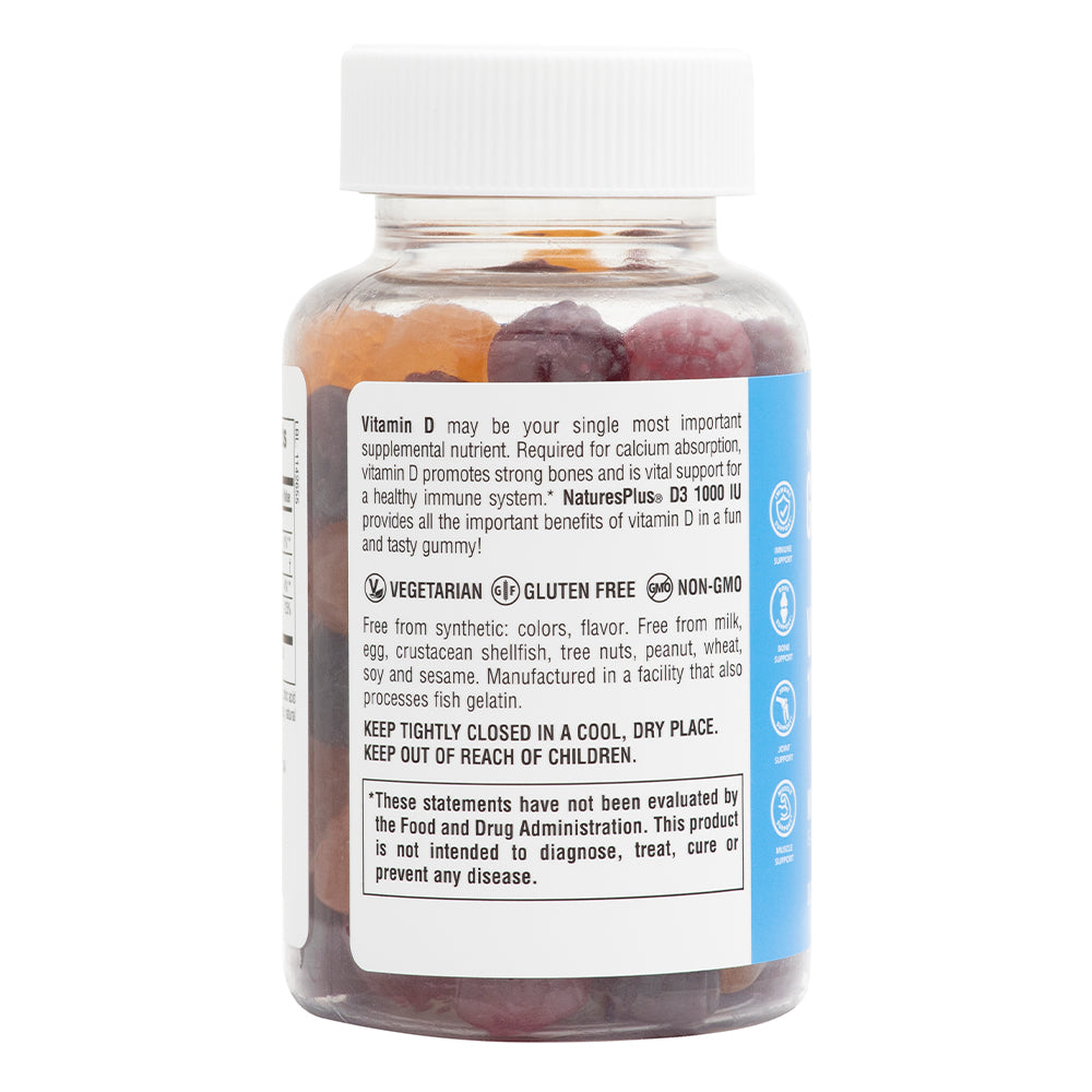 NATURES PLUS - GUMMIES Vitamin D3 1000IU - 60gummies